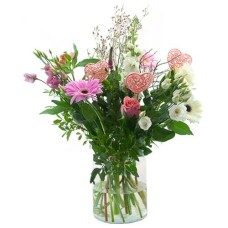 Valentine bouquet pink white (Large (L))